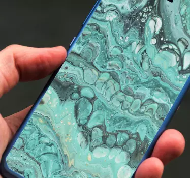 Huawei sticker turquoise vloeiend ontwerp - TenStickers