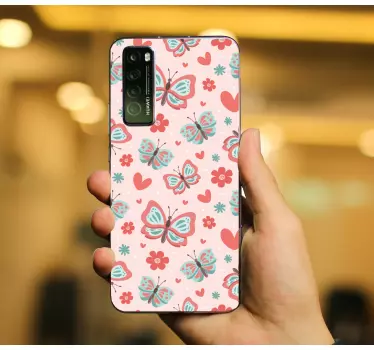 Huawei sticker vlinderpatroon - TenStickers