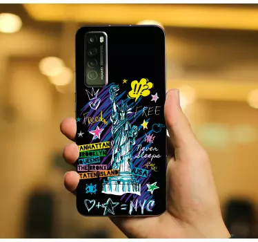 Huawei sticker vrijheidsymbool nyc - TenStickers