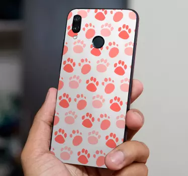 Huawei mobiel stickers hondenpootjes - TenStickers