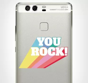Huawei stickers you rock text - TenStickers