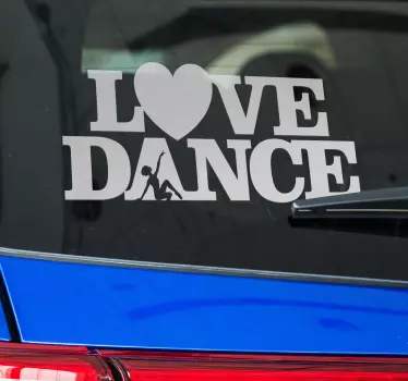 Ik hou van dansen Auto sticker - TenStickers