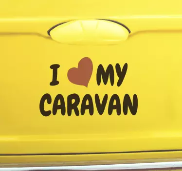 Ik hou van mijn caravan voertuig sticker - TenStickers