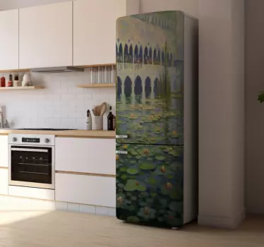 Impressionistische verf Koelkast sticker - TenStickers