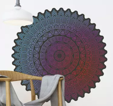 Ingewikkeld cirkelvormig patroon sticker geometrische vormen - TenStickers