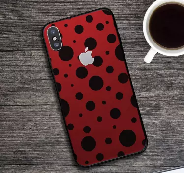iPhone mobiel stickers Lieveheersbeestje patroon - TenStickers