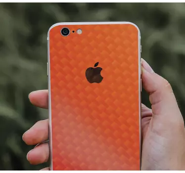 iPhone mobiel stickers Oranje koolstof - TenStickers