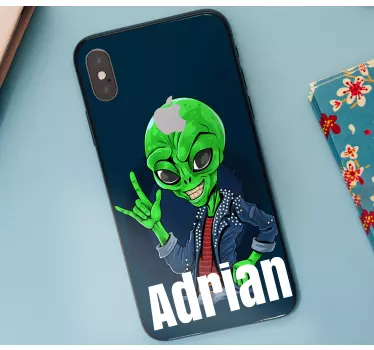 Iphone sticker alien karakter sfeer - TenStickers