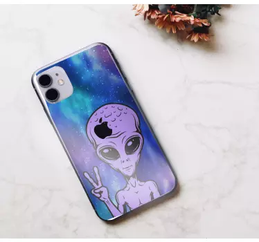 Iphone sticker alien kosmisch ontwerp - TenStickers