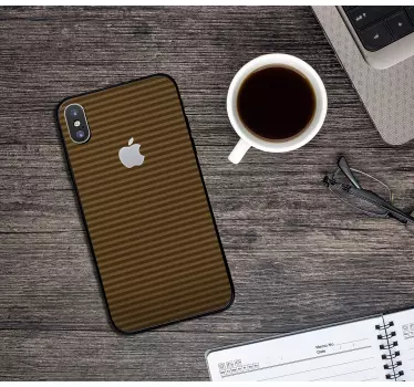 Iphone sticker bruin gestreept patroon - TenStickers
