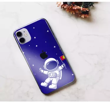 Iphone sticker cosmonaut in het heelal - TenStickers