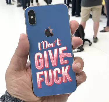 Iphone sticker gedurfde uitspraken frase - TenStickers