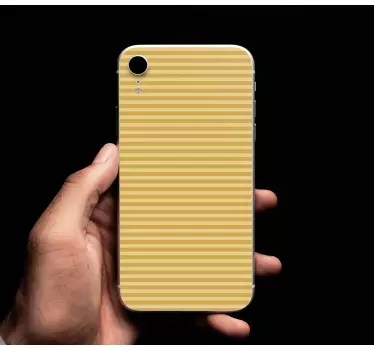 Iphone sticker gele gestreepte stijl - TenStickers