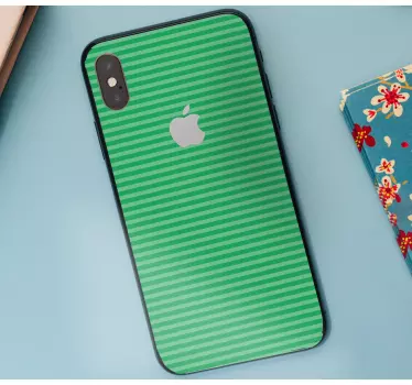 Iphone sticker groen gestreept patroon - TenStickers