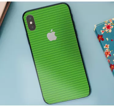 Iphone sticker groene gestreepte hoes - TenStickers