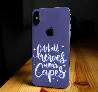 Iphone sticker heroïsche citaten - TenStickers