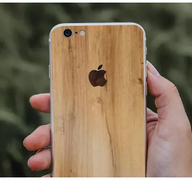 Iphone sticker houten textuur cover - TenStickers