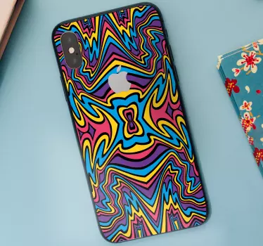 Iphone sticker levendig abstract patroon - TenStickers