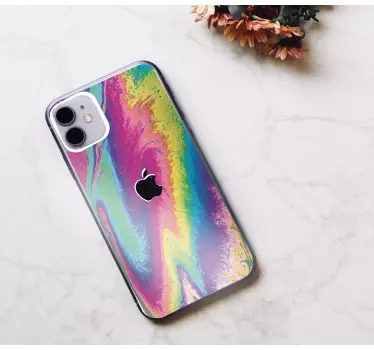 Iphone sticker levendige vloeibare kleuren - TenStickers