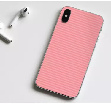 Iphone sticker roze gestreepte cover - TenStickers