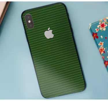 Iphone sticker smaragd gestreepte sjaal - TenStickers