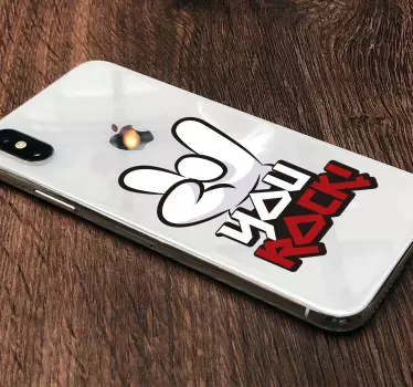 iPhone sticker you rock text - TenStickers