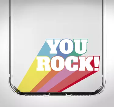 iPhone you rock sticker - TenStickers