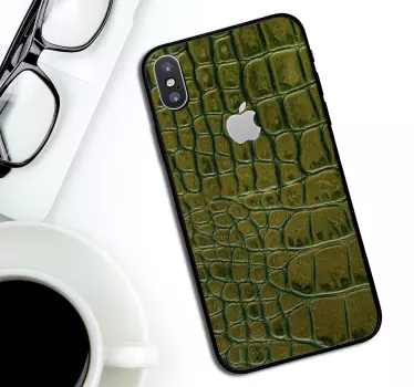 Iphone sticker van de krokodiltextuur - TenStickers