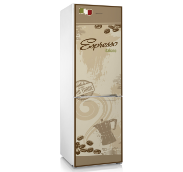Italiaanse Espresso koffie koelkast sticker - TenStickers