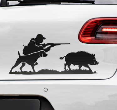 Jacht silhouet autosticker - TenStickers