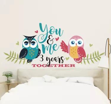 Jij en ik voor altijd samen sticker bed hoofdeinde - TenStickers
