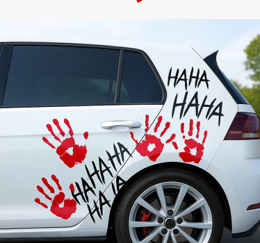 Joker-stijl zijafbeelding autosticker - TenStickers