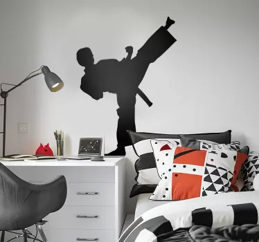 Karate silhouette sticker - TenStickers