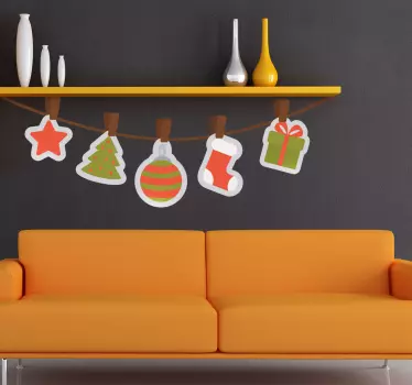 Kerst objecten sticker - TenStickers
