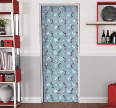 Kerststickers bloemen en kristallen - TenStickers