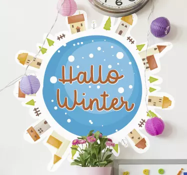 Kerststickers hallo winter - TenStickers