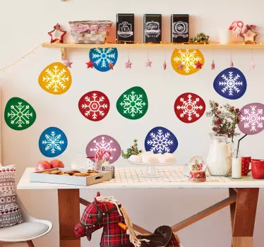 Kerststickers kristallen - TenStickers