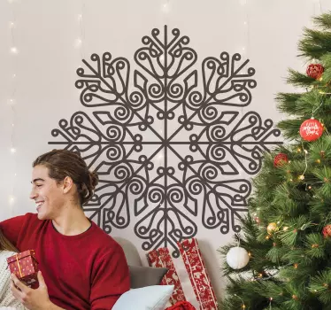 Kerststickers mandala - TenStickers