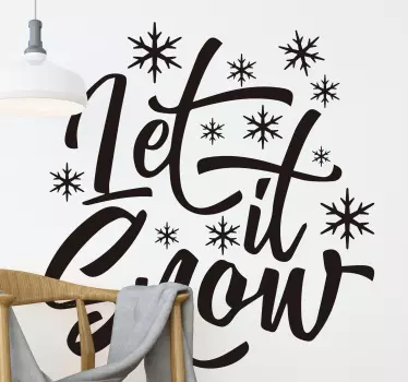 Kerststickers tekst met kristallen - TenStickers