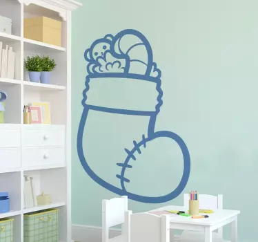 Kerst sok sticker - TenStickers