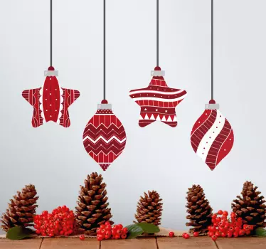 Kerst sticker hangende feestdecoraties - TenStickers