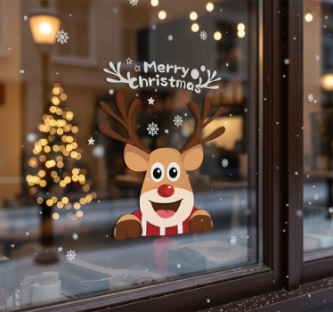 Kerst sticker rendier - TenStickers