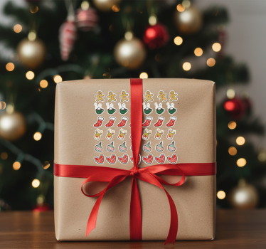 Kerst sticker set kerstkenmerken - TenStickers