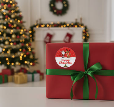 Kerst sticker voor kerstcadeau - TenStickers