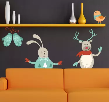 Kerst winter sticker - TenStickers