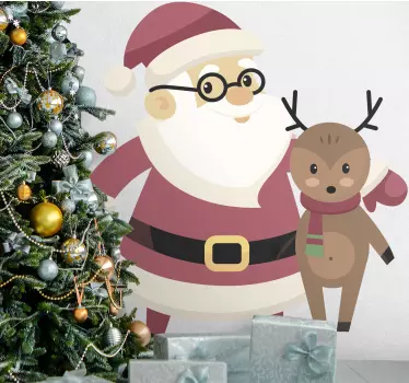 Kerst sticker kerstman figuur - TenStickers
