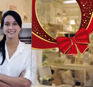 Kerstmis strik sticker - TenStickers