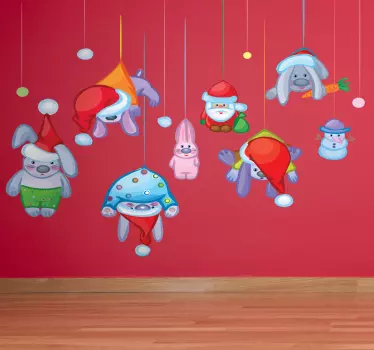 Kerstpoppetjes sticker - TenStickers