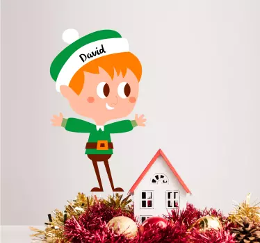 Kinderkamer muursticker jongens elf personaliseerbaar - TenStickers