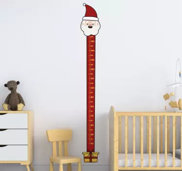 Kerst raamstickers groeimeter sinterklaas kinderen - TenStickers